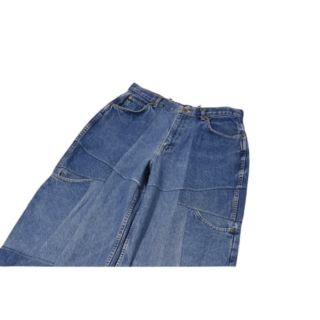 "Remake by VERS" Switching Wide Denim Pants