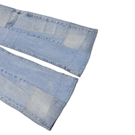 "Remake by VERS" Switching Flare Denim Pants