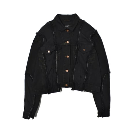 "Remake by VERS" Docking Short Length Denim Jacket -VERS Original Overdye-