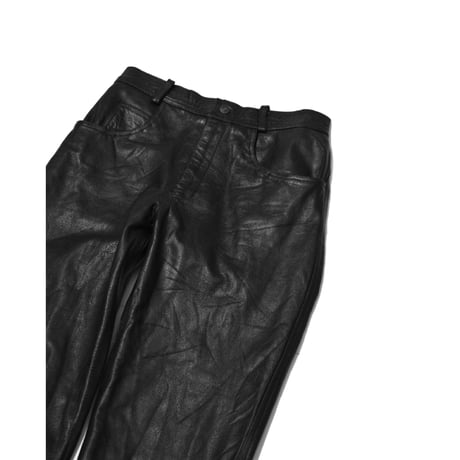 Vintage Leather Zip Pants