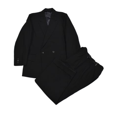 EURO Vintage Double Breasted Tailored SET UP -Black-