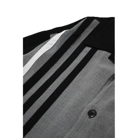 Switching Design Open Collar S/S Shirt