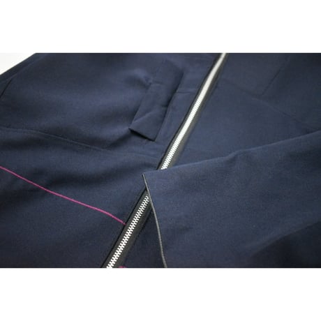 VERS Remake Stripe Zip Up Wool Jacket