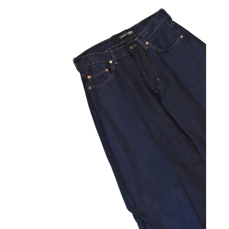 "Remake by VERS" Asymmetric Tuck Denim Trousers