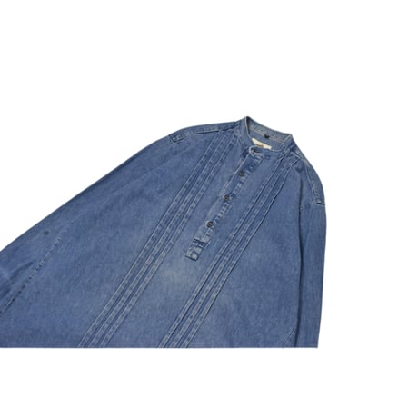 Vintage Pleats Denim Grandpa L/S Shirt