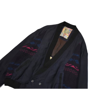 Vintage Switching Silk Cardigan