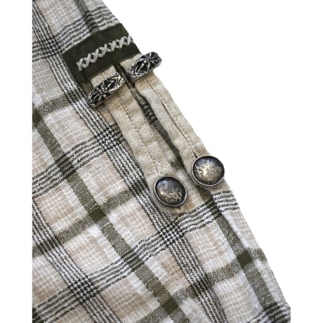 EURO Check Metal Detail Tyrolean L/S Shirt