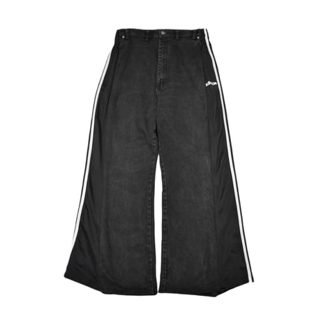 VERS Remake Stripe Flare Track Denim Pants