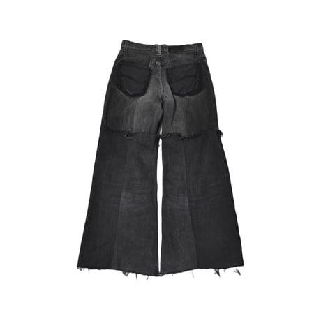 "Remake by VERS" Inside Out Fringe Flare Denim Pants