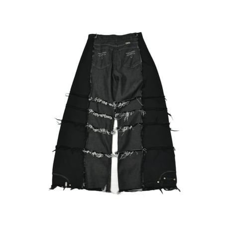 "Remake by VERS" Destroyed Docking Flare Denim Pants