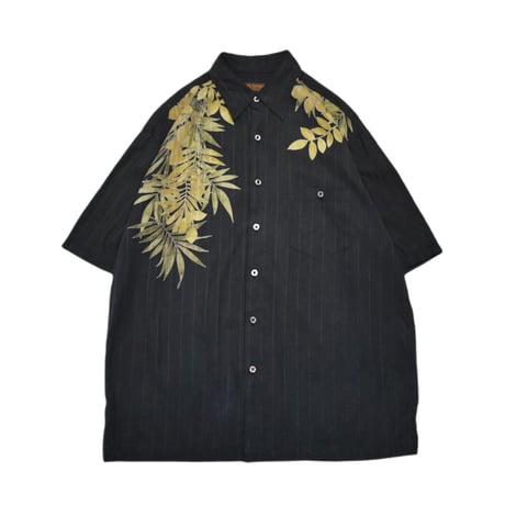 Black Aloha Silk Blend S/S Shirt