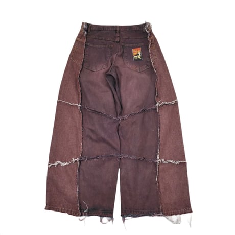 VERS Remake Fringe Damage Flare Denim Pants