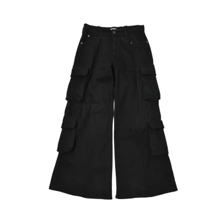 VERS Remake Wide Flare Cargo Denim Pants