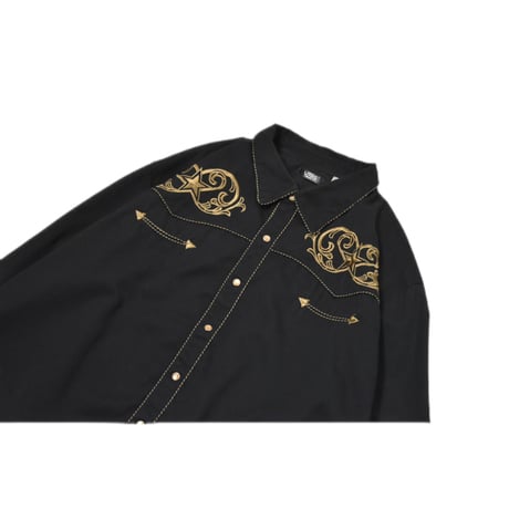 VERS Remake Embroidery Asymmetrical Western L/S Shirt