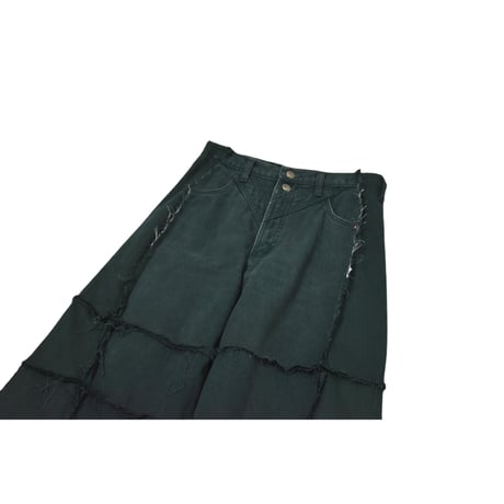 VERS Remake Fringe Damage Flare Denim Pants