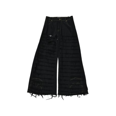 "Remake by VERS" Destroyed Docking Flare Denim Pants