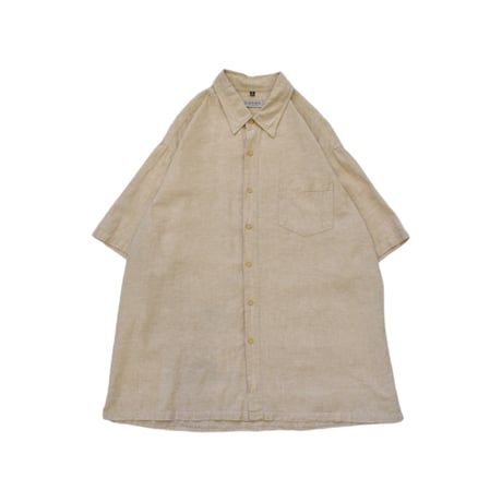 Sand Beige Linen Blend S/S Shirt