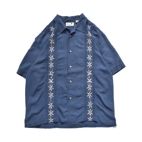 Embroidery Open Collar S/S Shirt