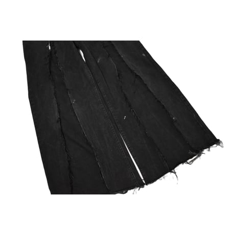 "Remake by VERS" Fringe Docking Flare Denim Pants