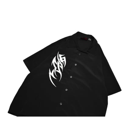 2000s Embroidery Open Collar S/S Shirt