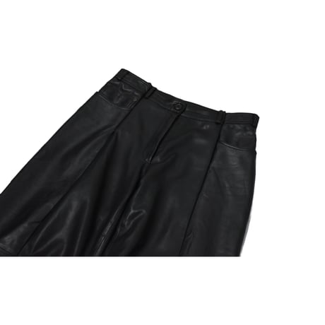 VERS Remake Real Leather Wide Flare Pants