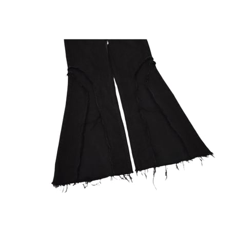 VERS Remake Fringe Damage Flare Denim Pants