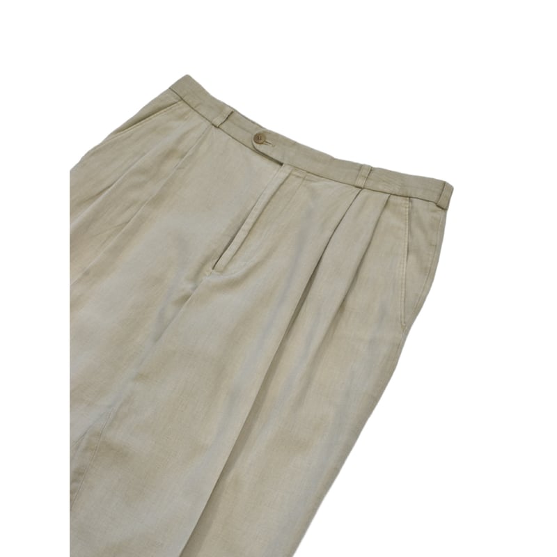 Vintage Linen Two Tuck Slacks | 水戸 古着屋 VERS｜リメイ
