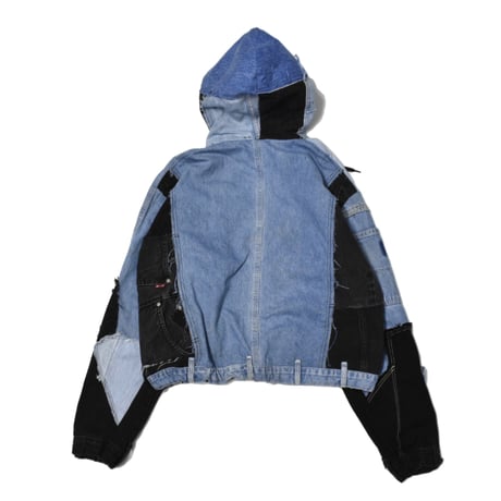 “Remake by VERS” Utility Denim Hoodie Jacket