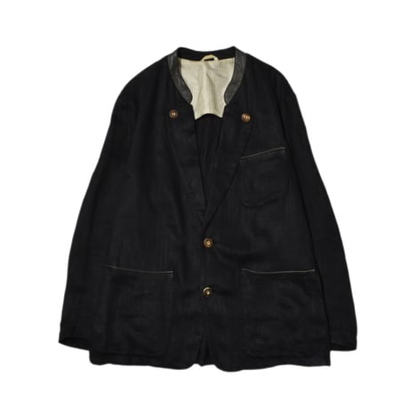 EURO Vintage Black Tyrolean Linen Jacket