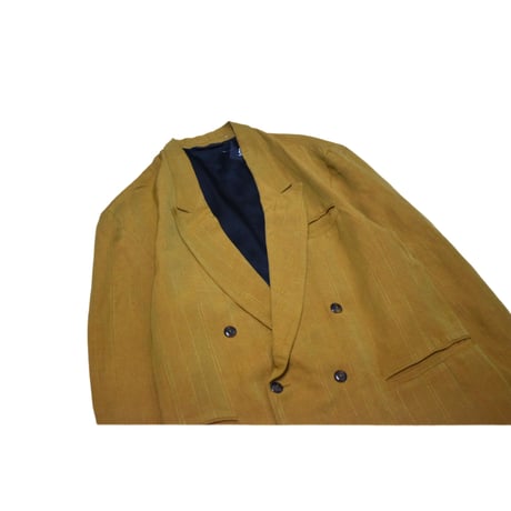 EURO Vintage Linen Double Breasted Tailored Jacket