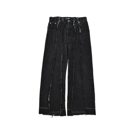"Remake by VERS" Fringe Damage Flare Denim Pants
