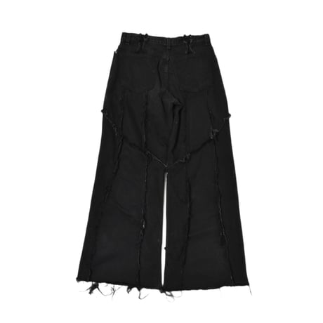 "Remake by VERS" Fringe Damage Flare Denim Pants