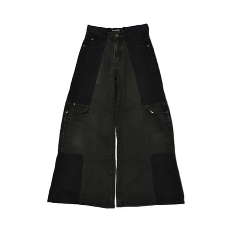 "Remake by VERS" Switching Flare Denim Pants