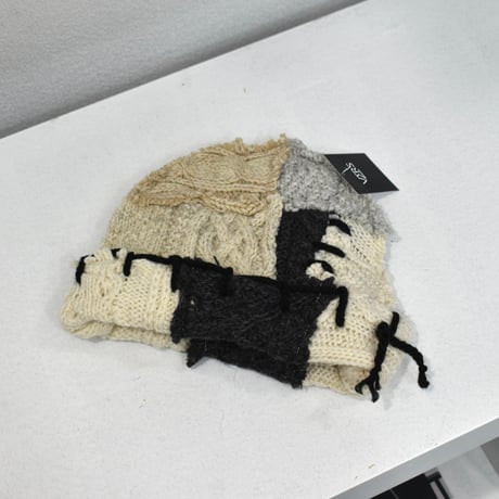 "Remake by VERS" Patch Design Aran Knit Cap