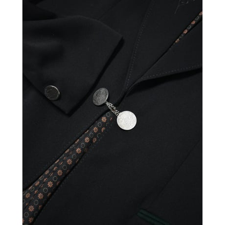 EURO Vintage Embroidery Tyrolean Jacket -Metal Coin Button-