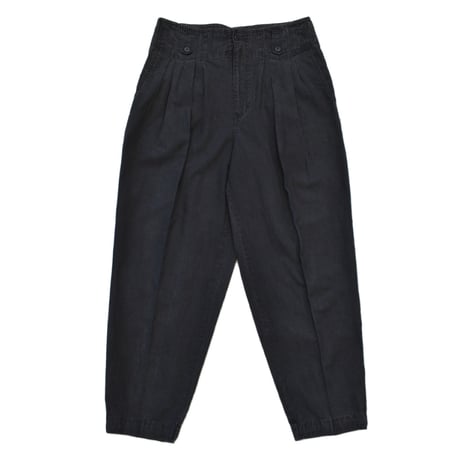 Vintage Ramie Blend Wide Two Tuck Slacks
