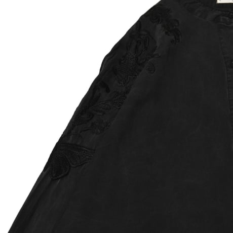 Vintage Embroidery Stand Collar L/S Shirt