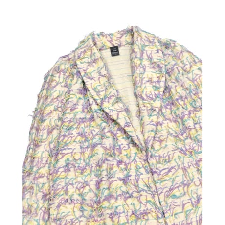 Textured Fringe Cotton Jacket -Pastel Color-
