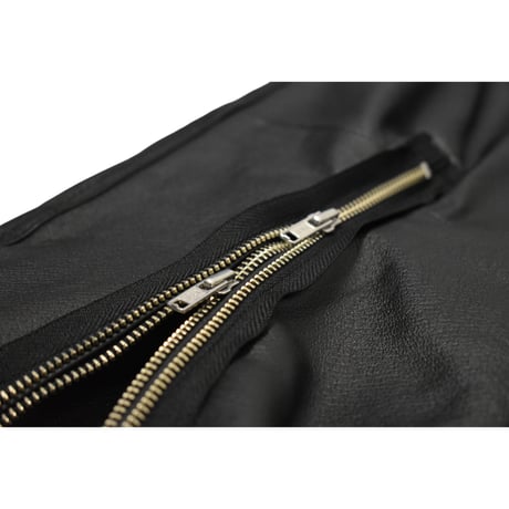 VERS Remake Real Leather Double Zip Flare Pants