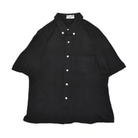 Vintage Black Knit Polo Shirt