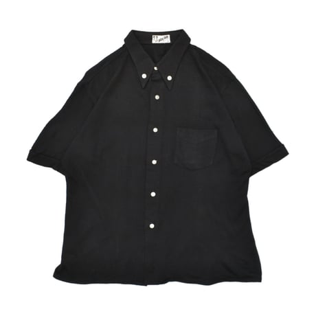 Vintage Black Knit Polo Shirt