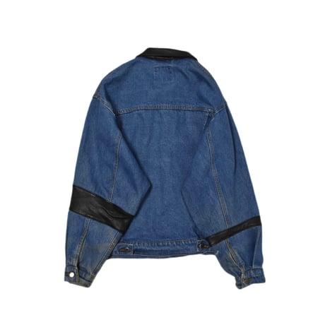 "Remake by VERS" Real Leather Docking Denim Jacket