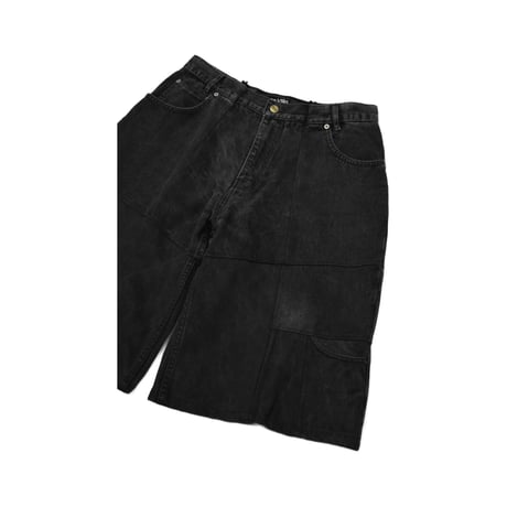 "Remake by VERS" Switching Buggy Half Denim Pants