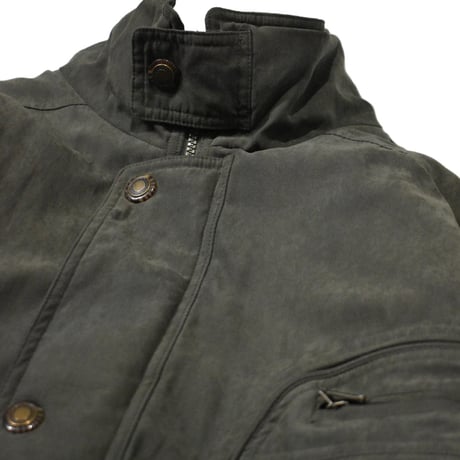Olive Utility Stand-Collar Jacket
