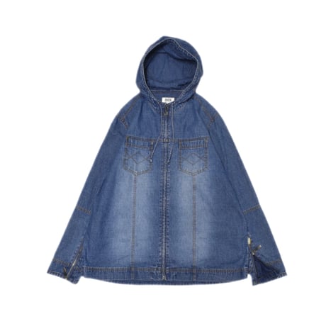ZIp-up Denim Hoodie