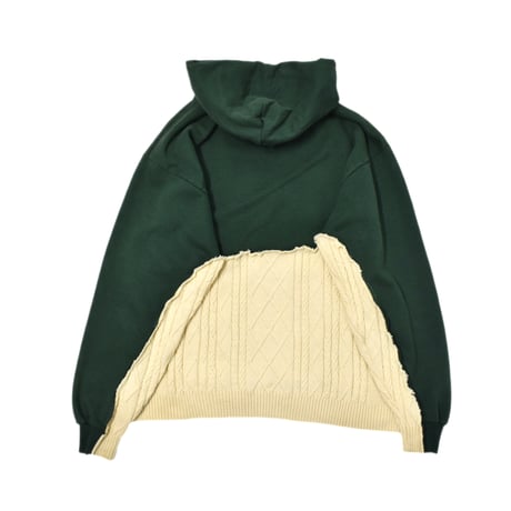 VERS Remake Diagonal Docking Knit Hoodie