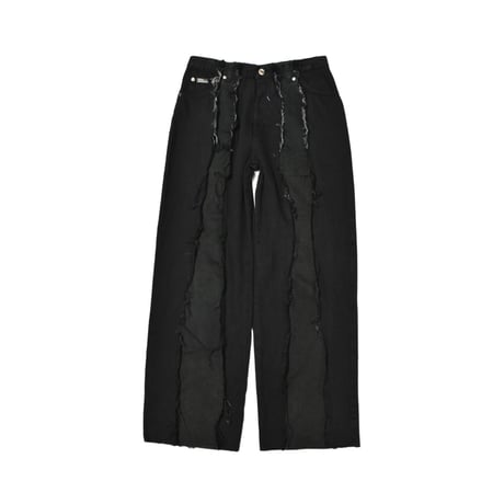 "Remake by VERS" Fringe Damage Flare Denim Pants