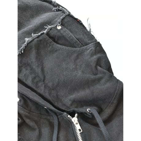 “Remake by VERS” Utility Denim Hoodie Jacket
