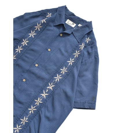 Embroidery Open Collar S/S Shirt