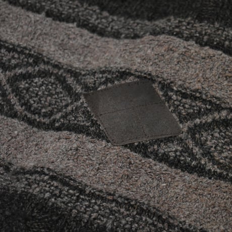 Geometric Border Jacquard Wool Knit